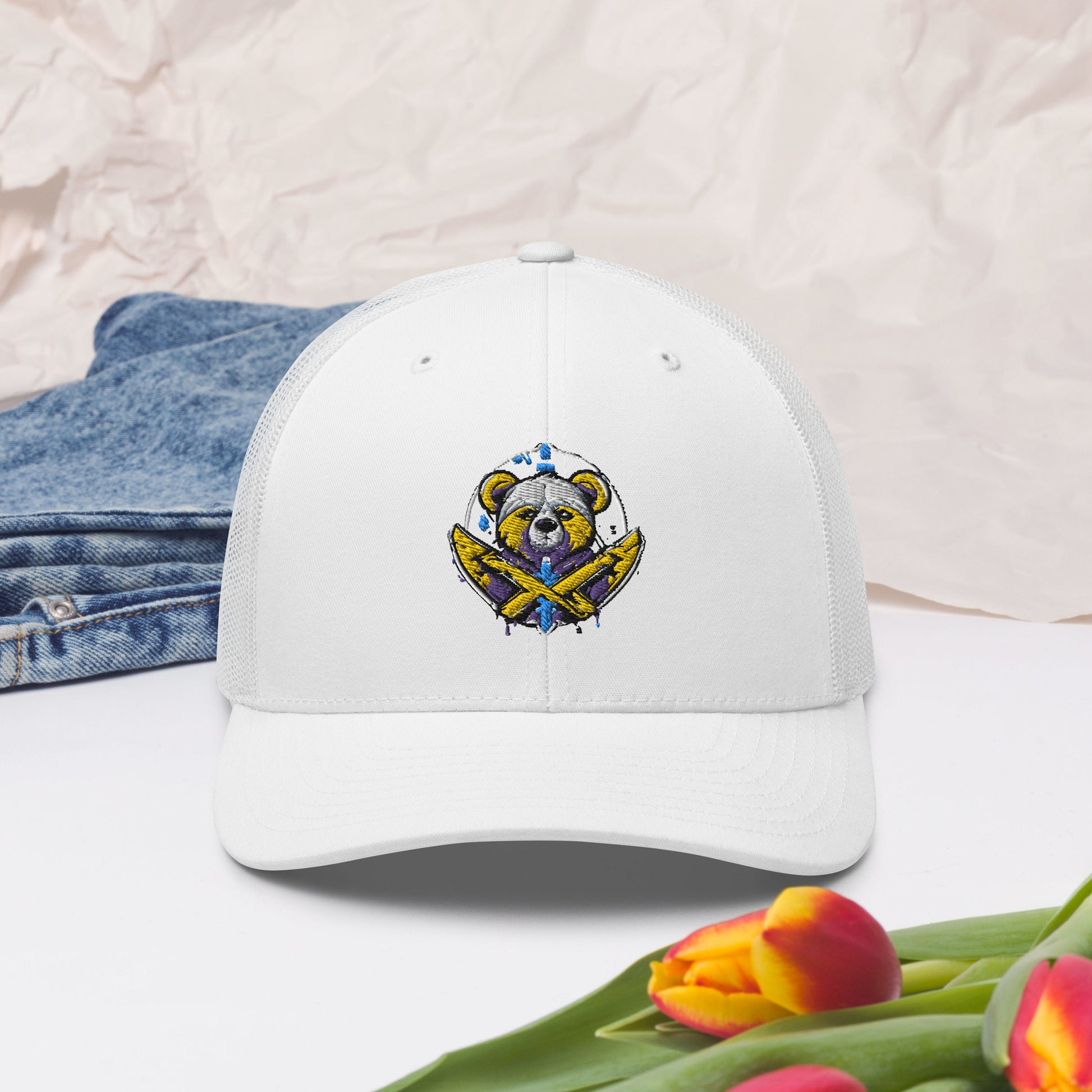 Retro Street Warrier Trucker Cap - Premium Cap from Craftklart.store - Just $22! Shop now at Craftklart.store