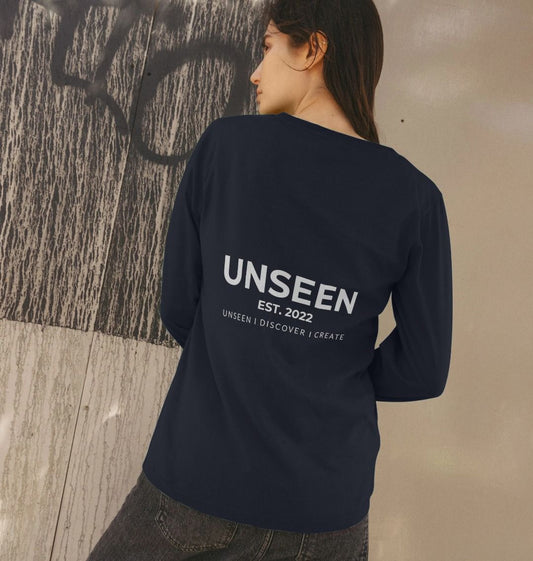 Printed CKL ladies long sleeve tee with a stylish design, shown in a close-up view highlighting the fabric and print details.