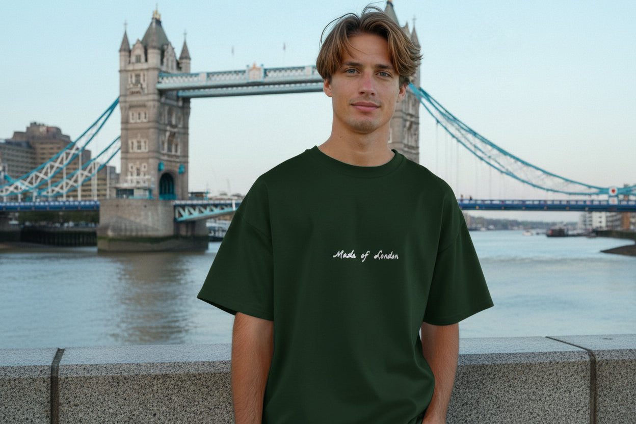 City Noise oversized printed T-shirt by Craftklart, showcasing a colorful urban graphic design on a relaxed fit tee.