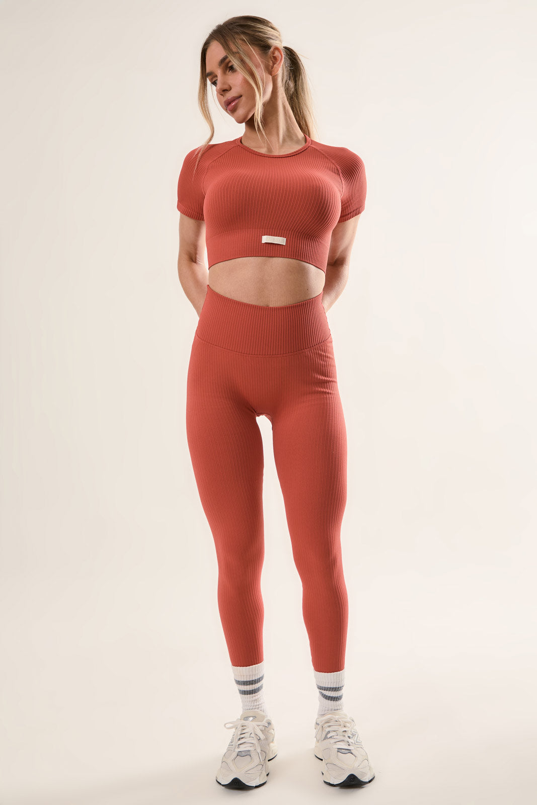Ribbed Seamless Crop Tee - Craftklart.store