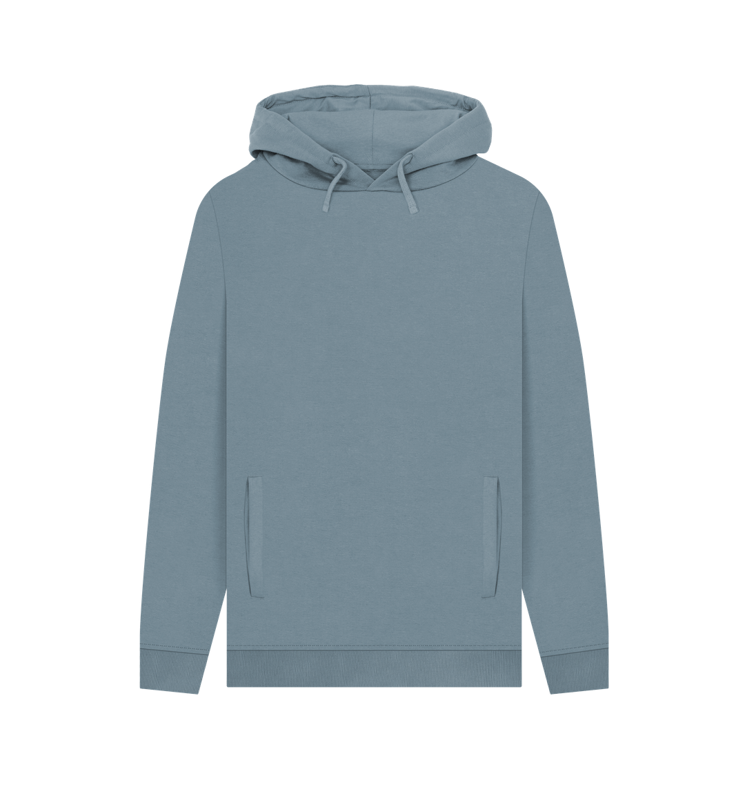 Stone Blue Printed Hoody Front