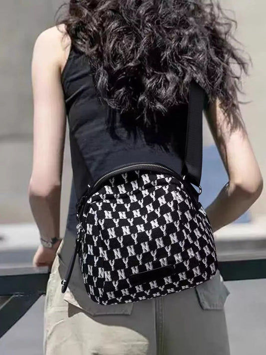 Ny Pattern Canvas Crossbody Bag | Minimalist Streetwear | Craftklart