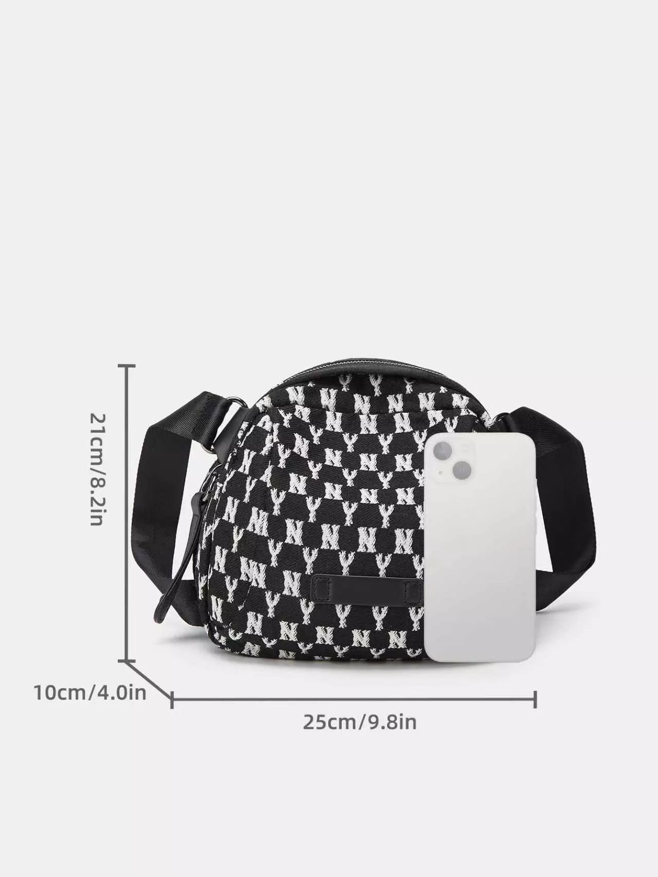 Ny Pattern Canvas Crossbody Bag | Minimalist Streetwear | Craftklart
