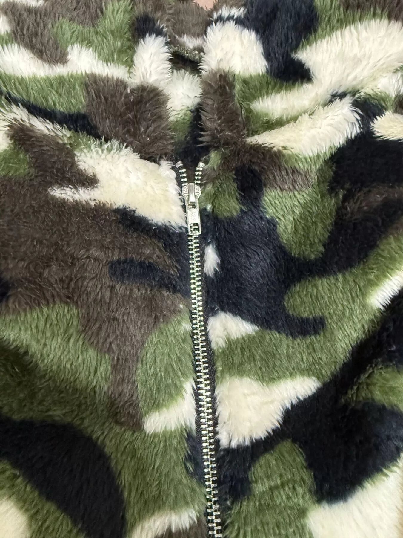 Fuzzy Camo Zip-Up Hoodie | Minimalist Streetwear | Craftklart
