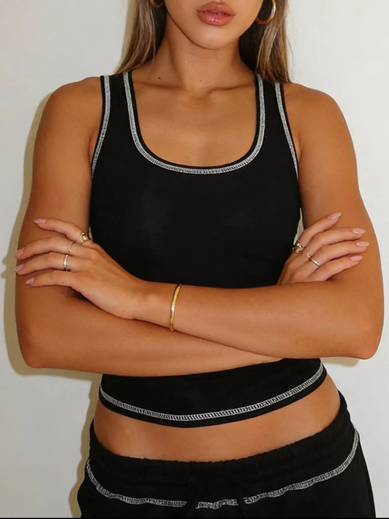 Scoop Neck Tank Top And Drawstring Pants Set | Minimalist Streetwear | Craftklart