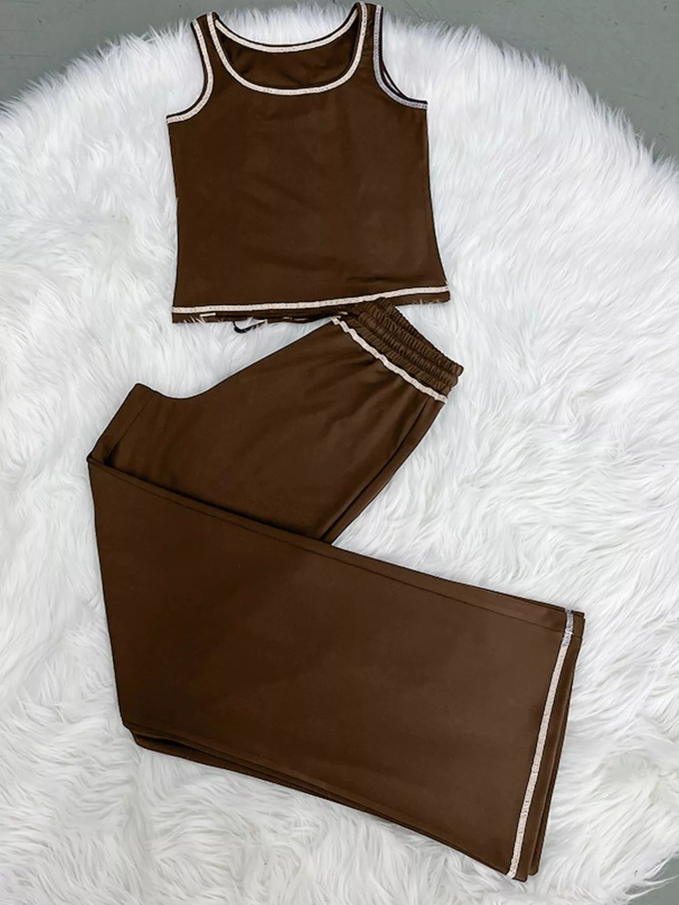 Scoop Neck Tank Top And Drawstring Pants Set | Minimalist Streetwear | Craftklart