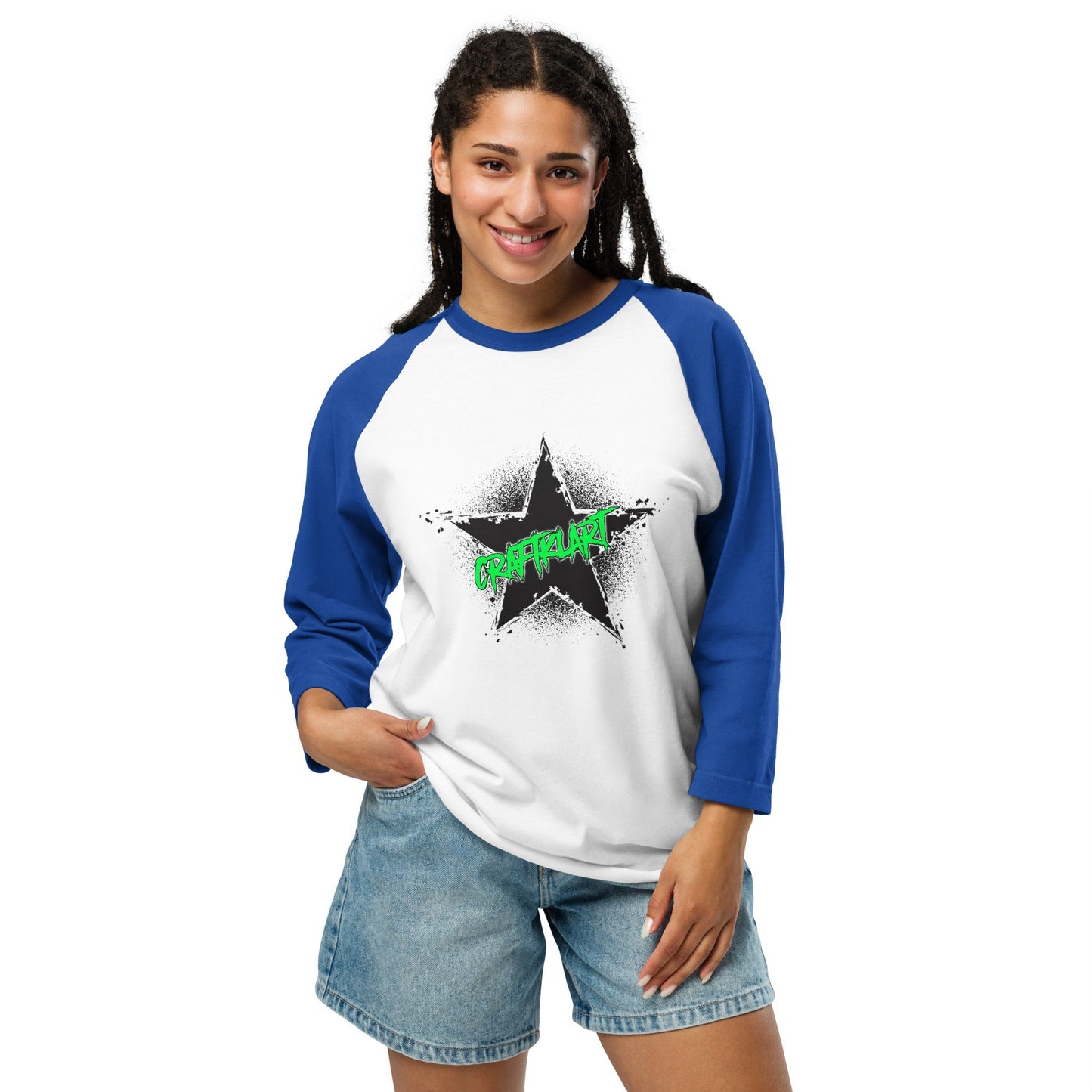 Craftklart 3/4 Sleeve Raglan Shirt - Premium Shirt & Tops from Craftklart.store - Just $18! Shop now at Craftklart.store