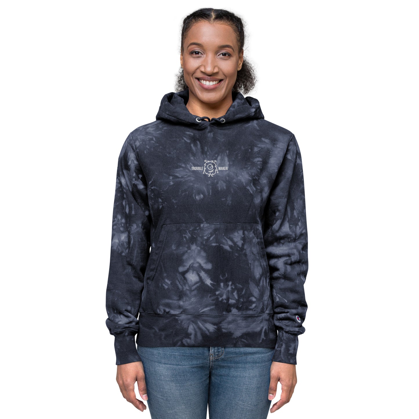 Urban Trouble Maker Champion tie-dye hoodie - Premium Hoodie from Craftklart.store - Just $58! Shop now at Craftklart.store