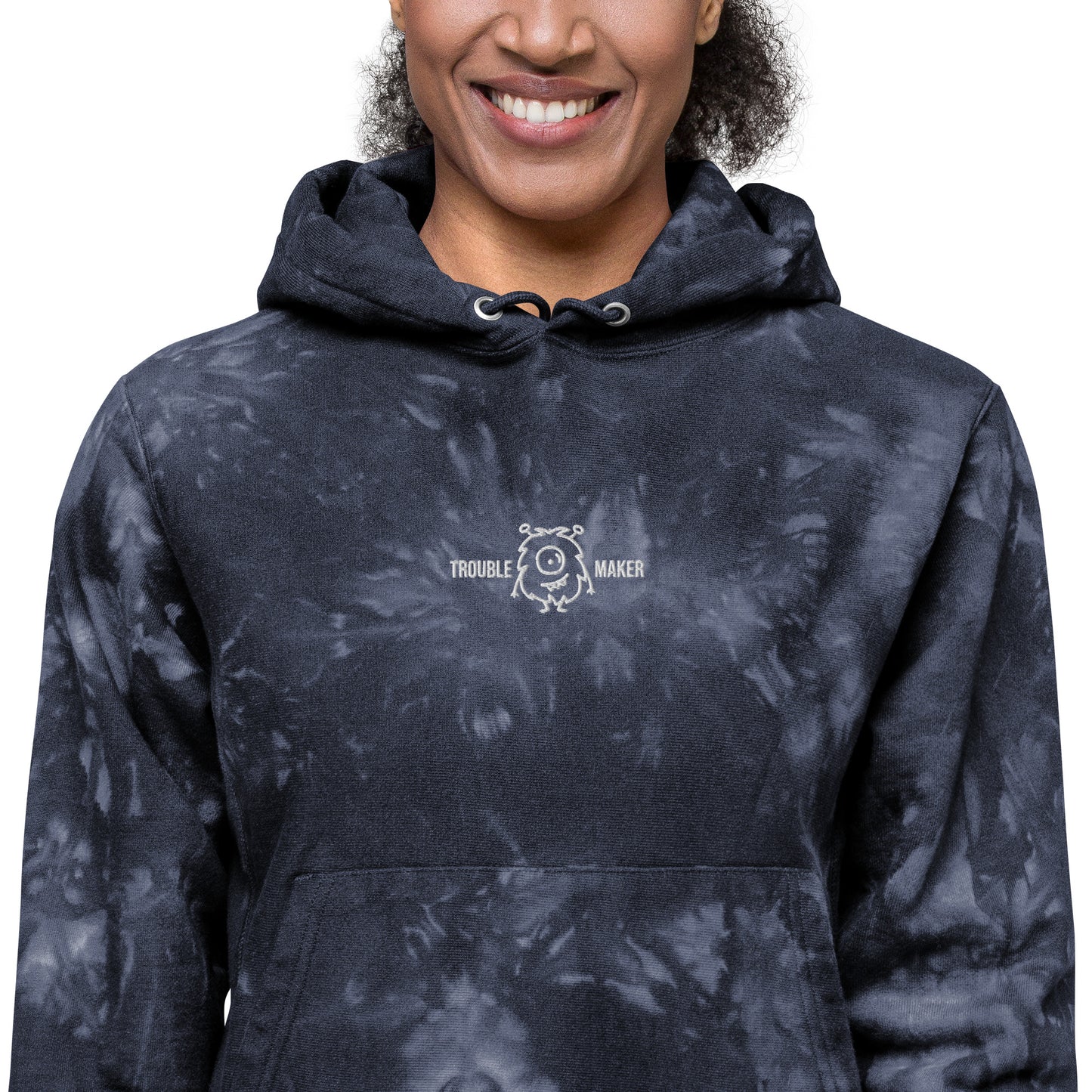 Urban Trouble Maker Champion tie-dye hoodie - Premium Hoodie from Craftklart.store - Just $58! Shop now at Craftklart.store