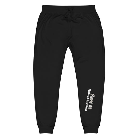 Consistency is Key Unisex Fleece Sweatpants - Premium Joggers from Craftklart.store - Just $28! Shop now at Craftklart.store