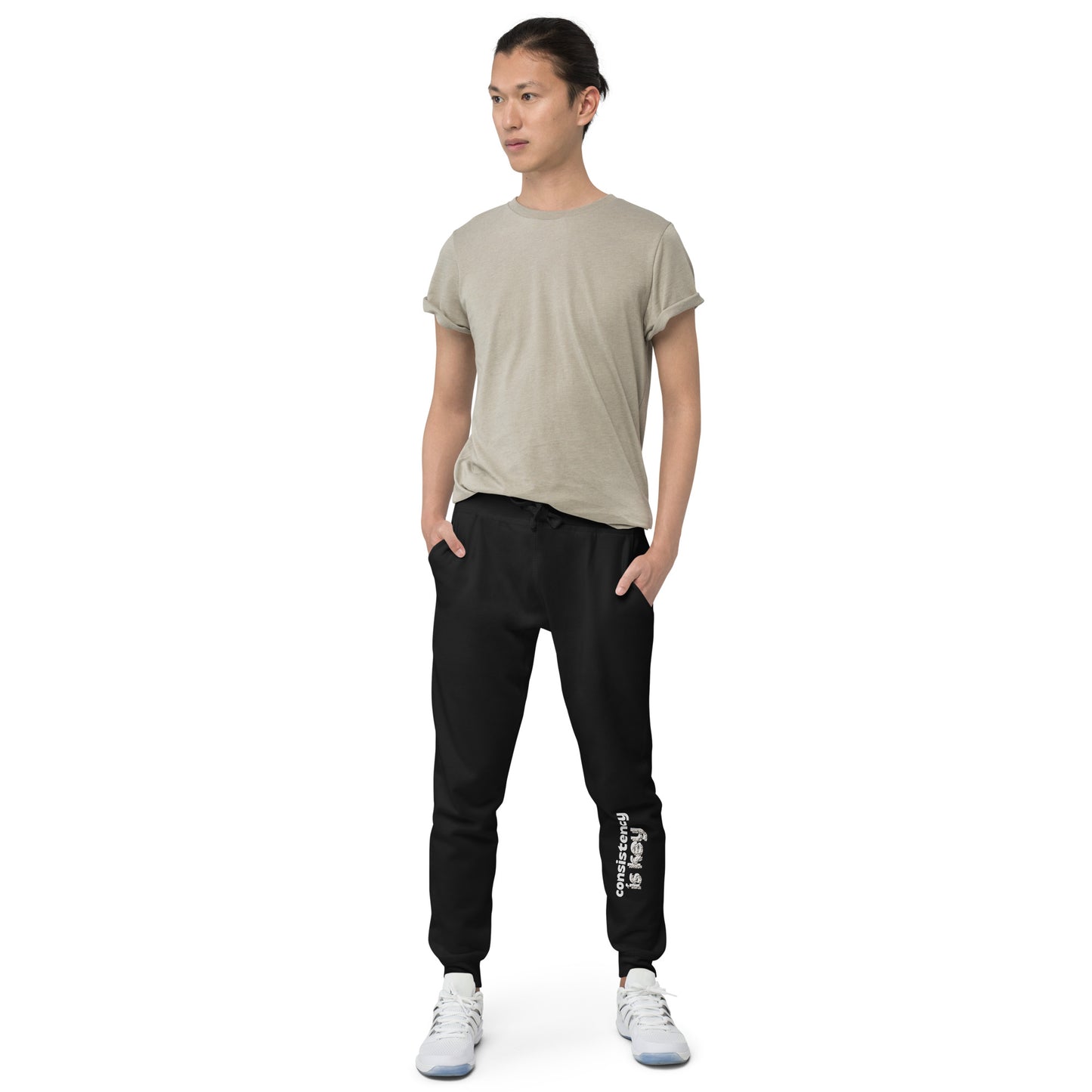 Consistency is Key Unisex Fleece Sweatpants - Premium Joggers from Craftklart.store - Just $28! Shop now at Craftklart.store