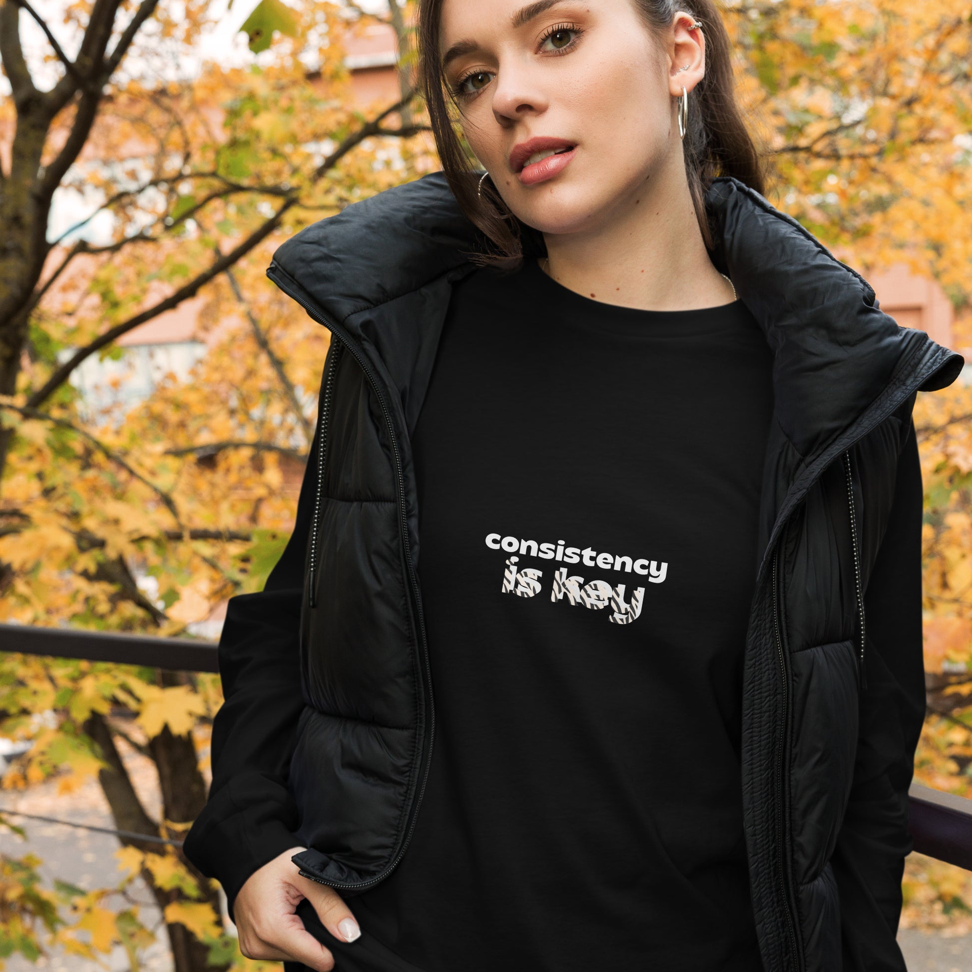 Unisex Consistency is Key Long Sleeve Tee - Premium Sweater from Craftklart.store - Just $18.98! Shop now at Craftklart.store