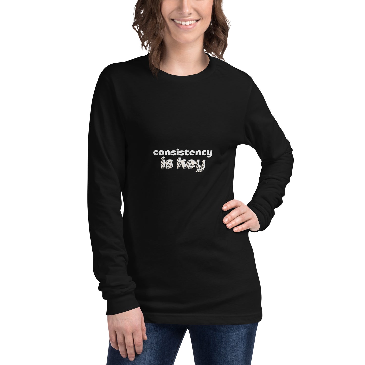 Unisex Consistency is Key Long Sleeve Tee - Premium Sweater from Craftklart.store - Just $18.98! Shop now at Craftklart.store