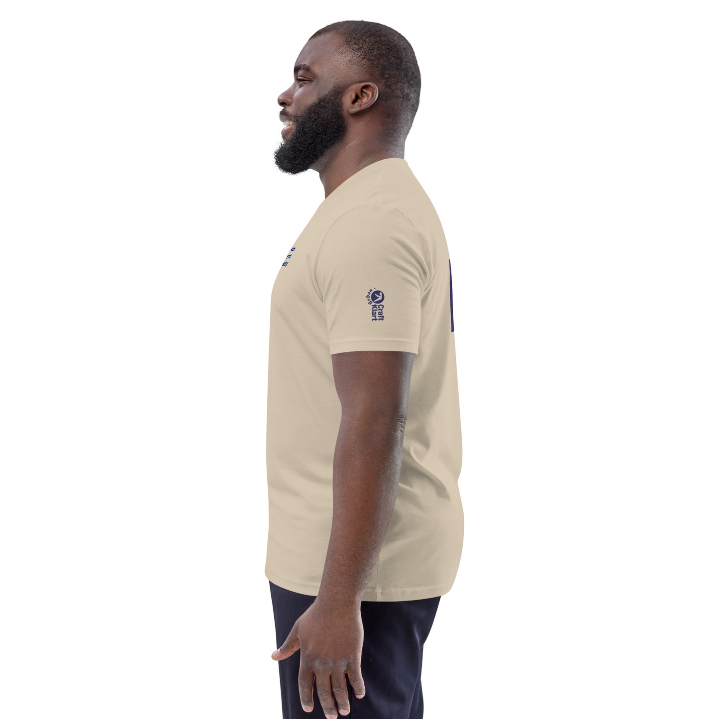 Unisex Organic Cotton T-shirt by Urban Fashion & Streetwear in desert dust color, featuring a casual, comfortable fit and minimalist style.