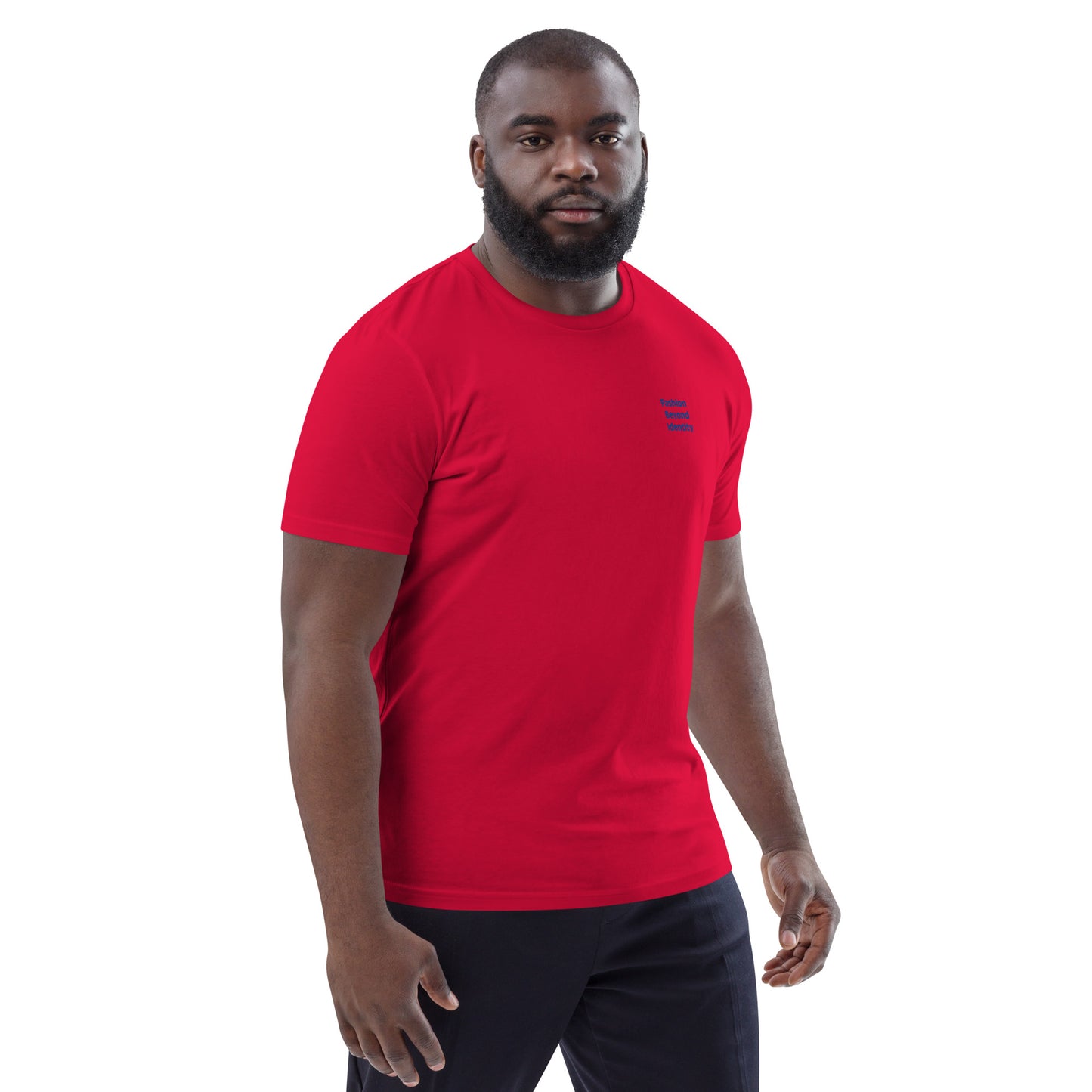 Unisex red Organic Cotton FBI T-Shirt by Urban Fashion & Streetwear, featuring a front design and casual streetwear style.