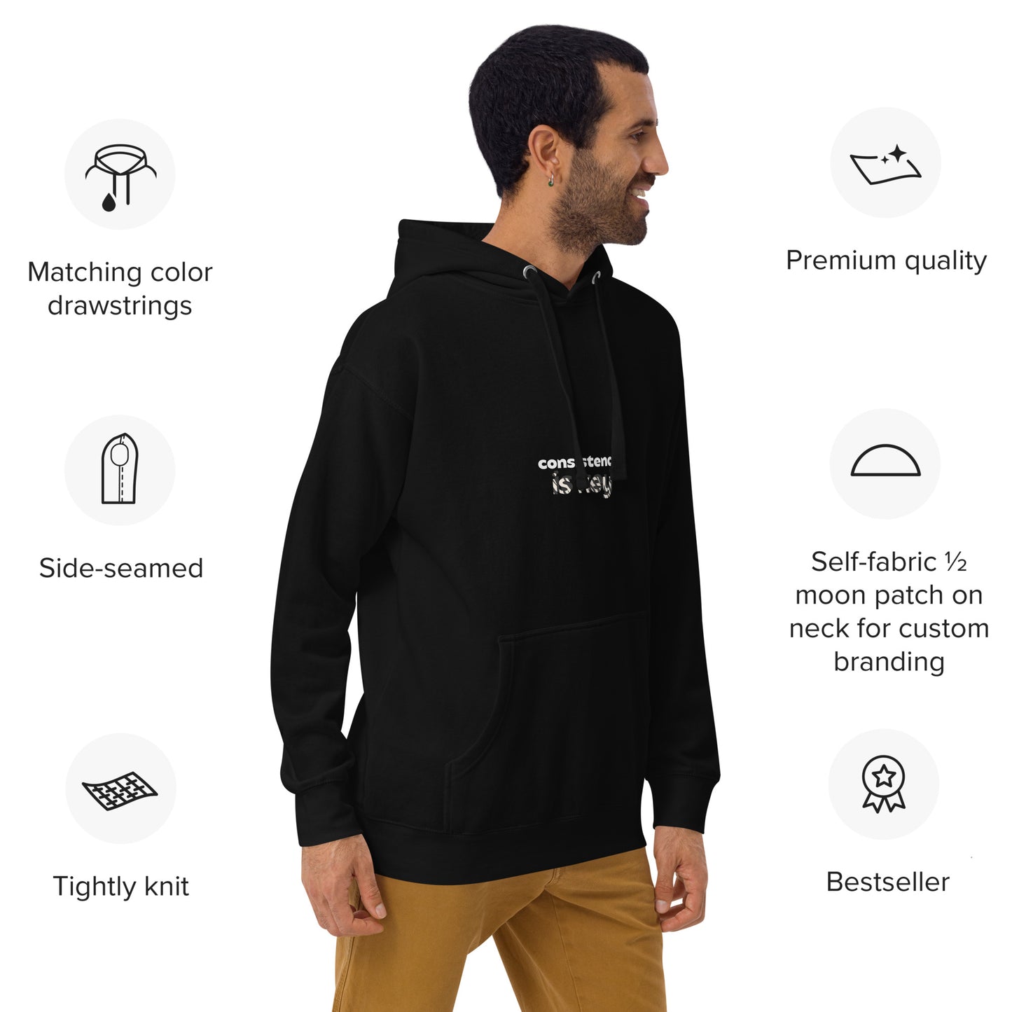 Consistency is Key Unisex Hoodie - Premium Hoodie from Craftklart.store - Just $28! Shop now at Craftklart.store