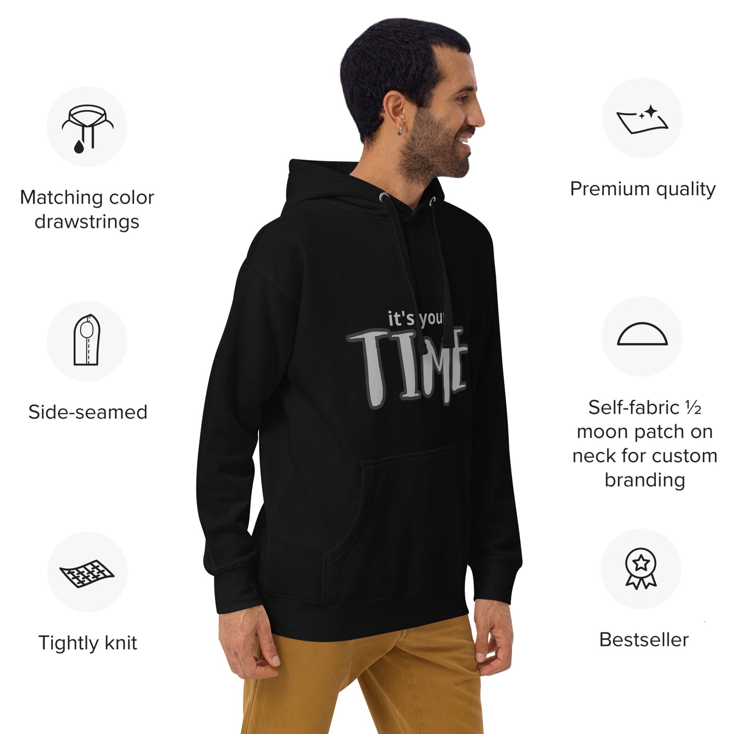 CKL Its Time Hoodie - Premium Hoodie from Craftklart.store - Just $45.50! Shop now at Craftklart.store