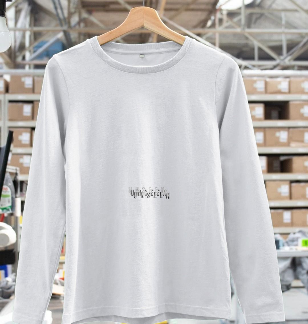 Printed CKL long sleeve women's T-shirt with a stylish design, showcasing the comfortable, casual fit of the Unseen Ladies Long Sleeve Tee.