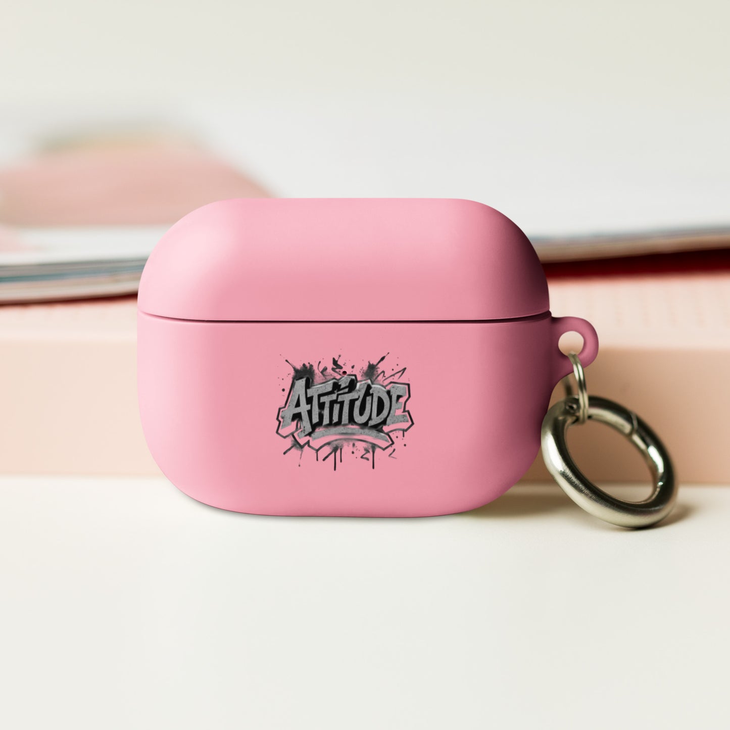 Black custom rubber case for AirPods, stylish accessories by Urban Fashion & Streetwear Craftklart, designed to protect and personalize AirPods.