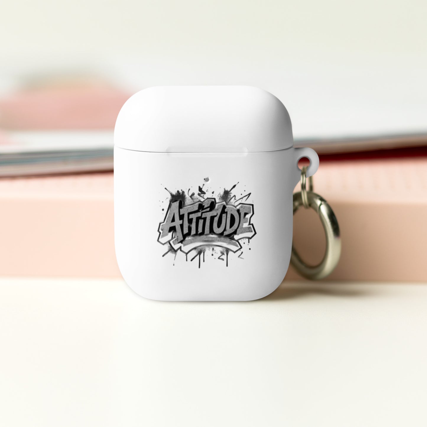 Black custom rubber case for AirPods from Urban Fashion & Streetwear Craftklart, designed to protect and personalize your AirPods.