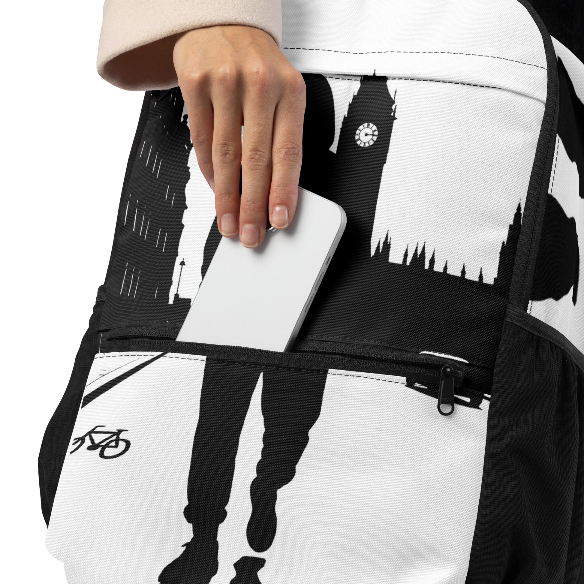 Urban Fashion & Streetwear CKL Urban Utility Backpack with all-over print, black color, designed for laptops and daily use.