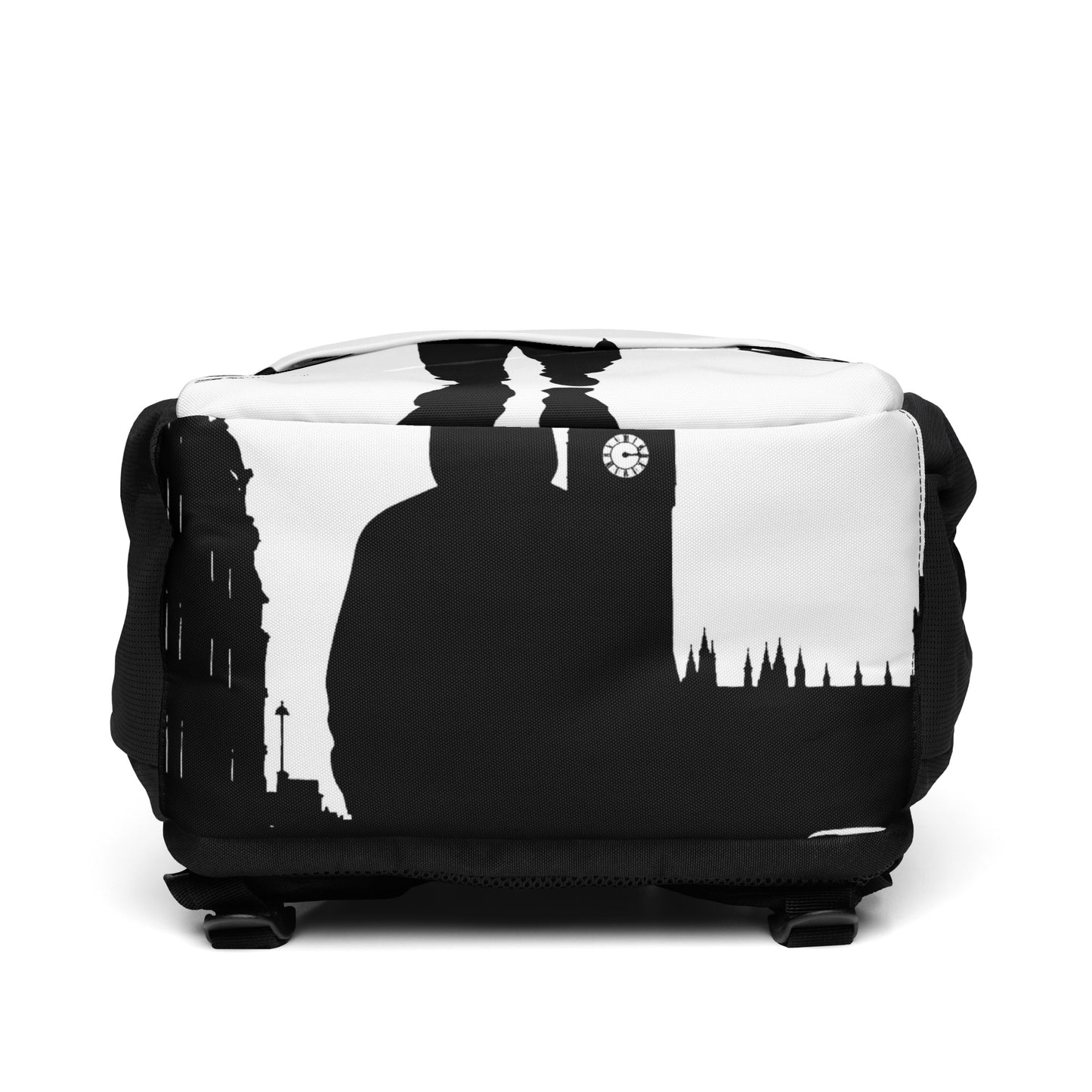 Urban Fashion & Streetwear CKL Urban Utility Backpack in black with all-over print, designed for laptops and daily use.