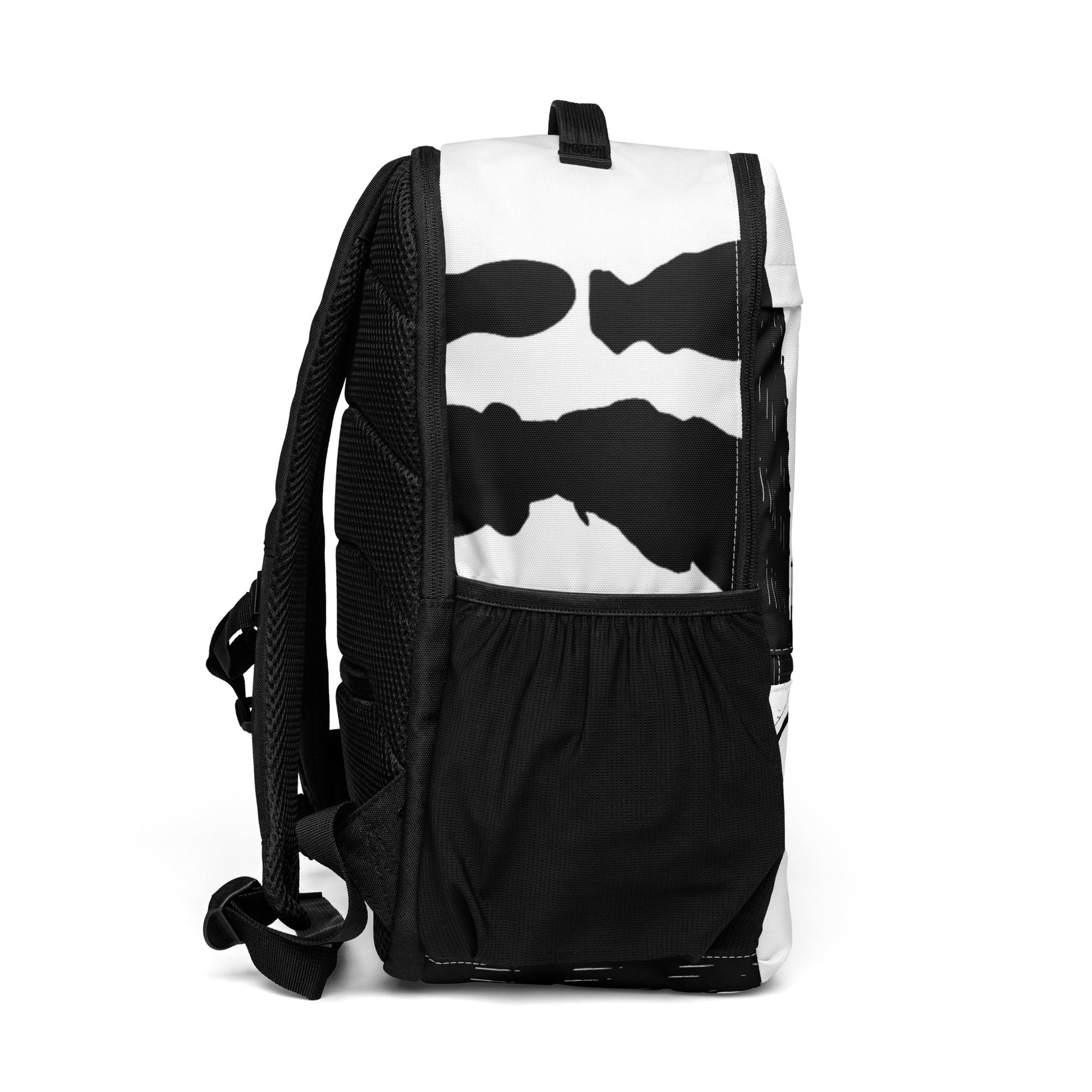 Urban Fashion & Streetwear CKL Urban Utility Backpack in black with all-over print, designed for laptops and daily use.