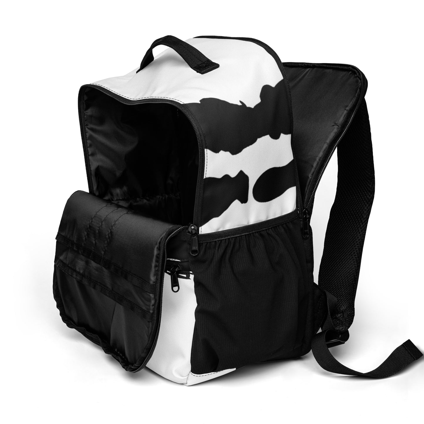 Urban Fashion & Streetwear CKL Urban Utility Backpack in black with all-over print, designed for laptops and daily use.