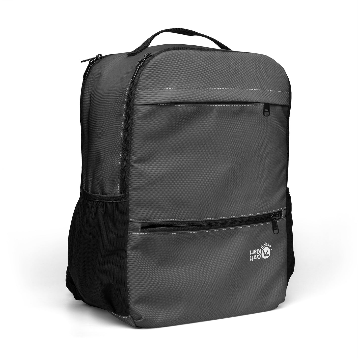 Urban Utility Backpack by Craftklart, all-over print urban streetwear backpack with padded laptop compartment and sturdy straps.