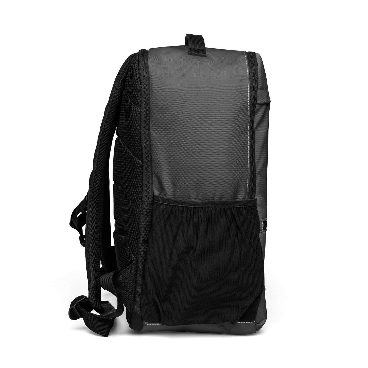 Urban Utility Backpack by Craftklart featuring an all-over print design, black fabric, and a spacious laptop compartment for urban style.