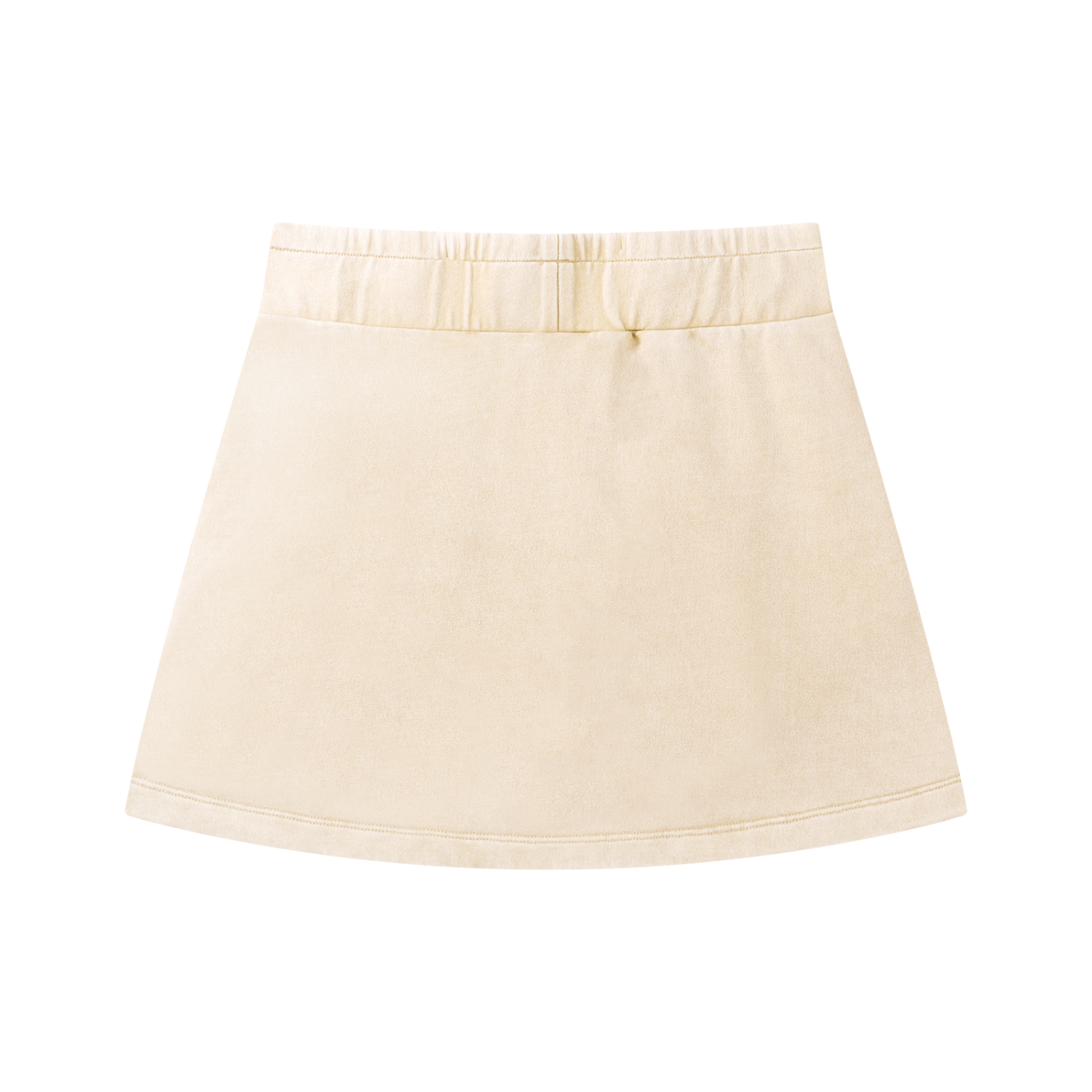 Urban Fashion & Streetwear | Craftklart beige mineral wash A-line mini skirt with an elastic waistband.