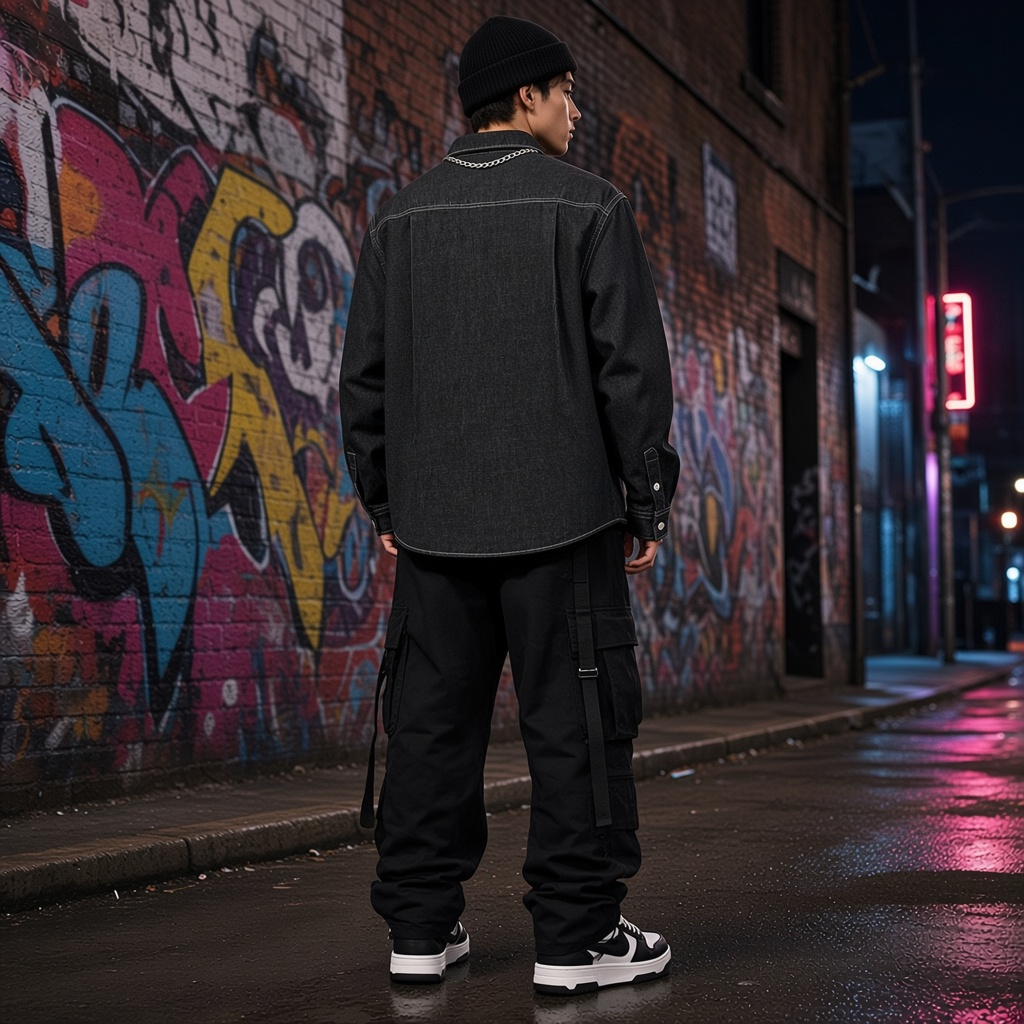 Urban Fashion & Streetwear | Craftklart unisex washed denim shirt with drop shoulders in a loose streetwear fit