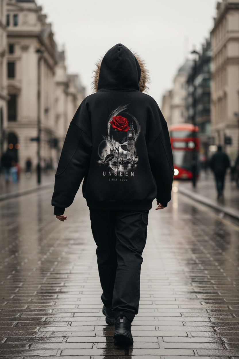 Urban Fashion & Streetwear | Craftklart Faux Fur Hooded Zip Up Jacket