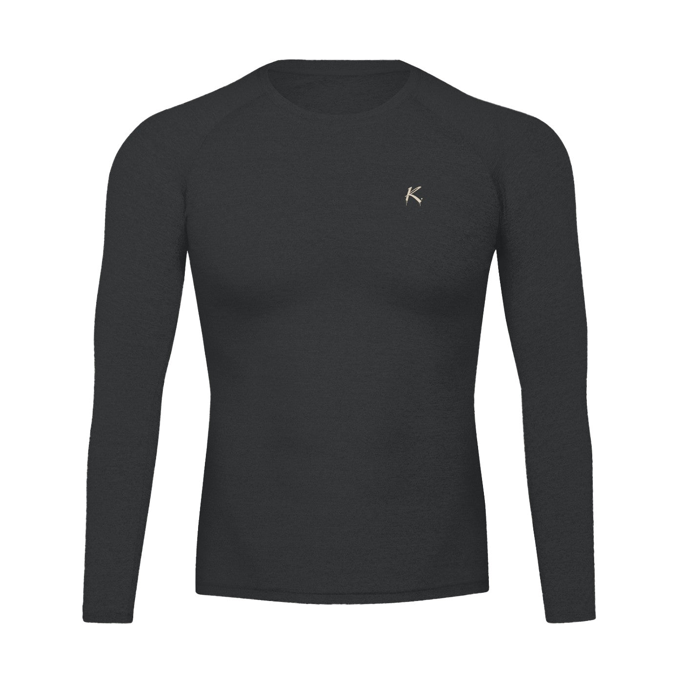 Urban Fashion & Streetwear | Craftklart black long sleeve performance t-shirt with raglan sleeves and round neck