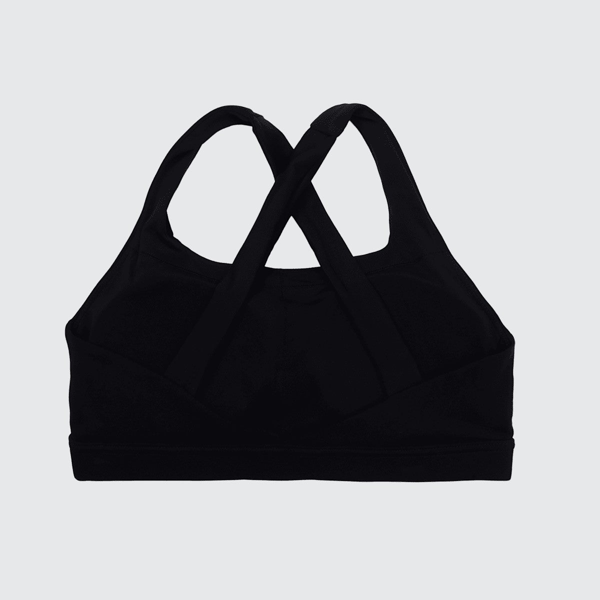 Urban Fashion & Streetwear | Craftklart black compression yoga sports bra with a supportive crisscross back design