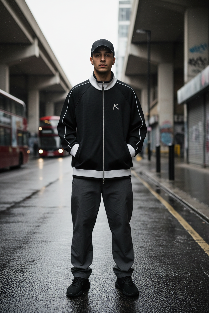 Colour Block Raglan Zip Track Jacket — Full Zip Streetwear