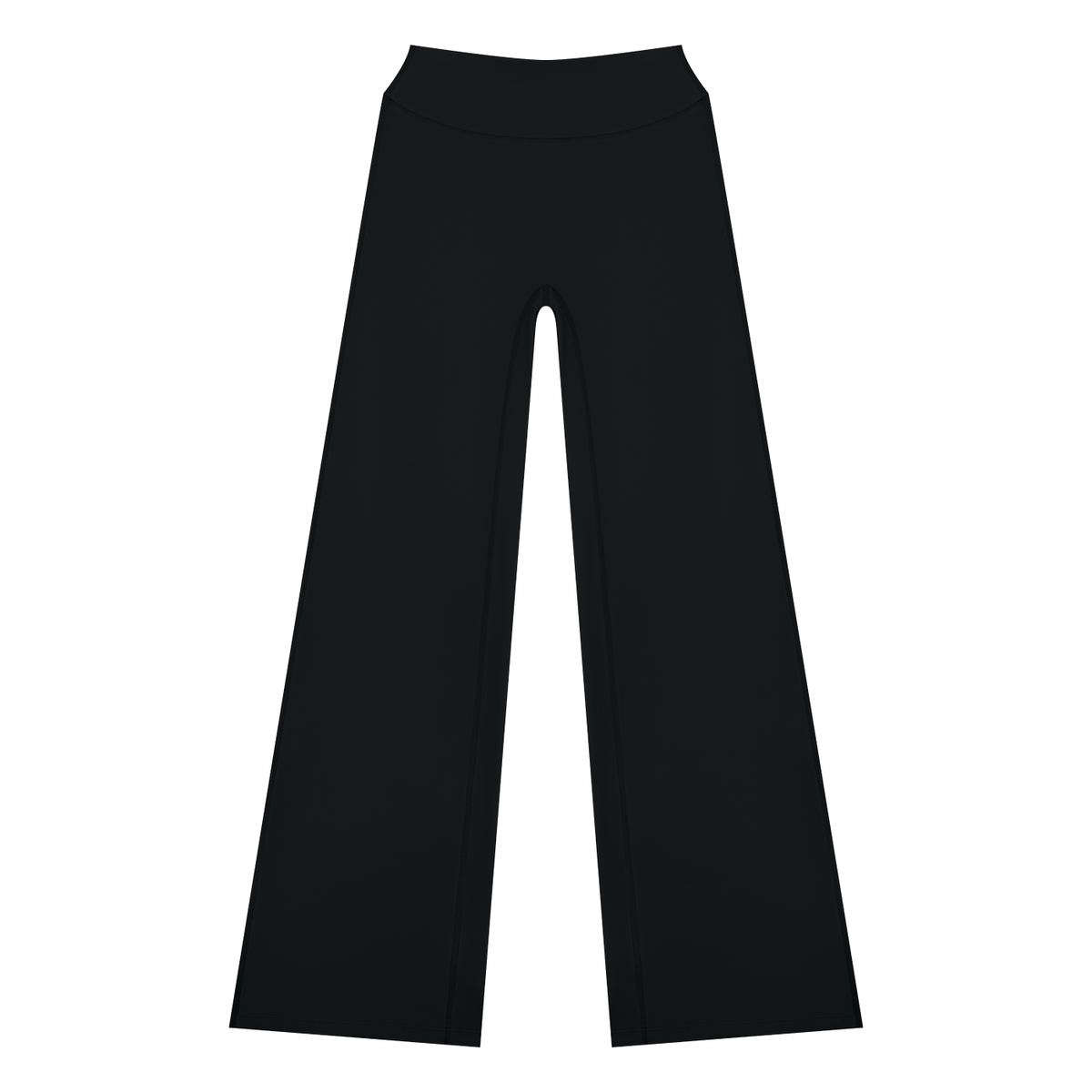 Urban Fashion & Streetwear | Craftklart black high rise yoga pants with a straight leg fit in nylon spandex blend.