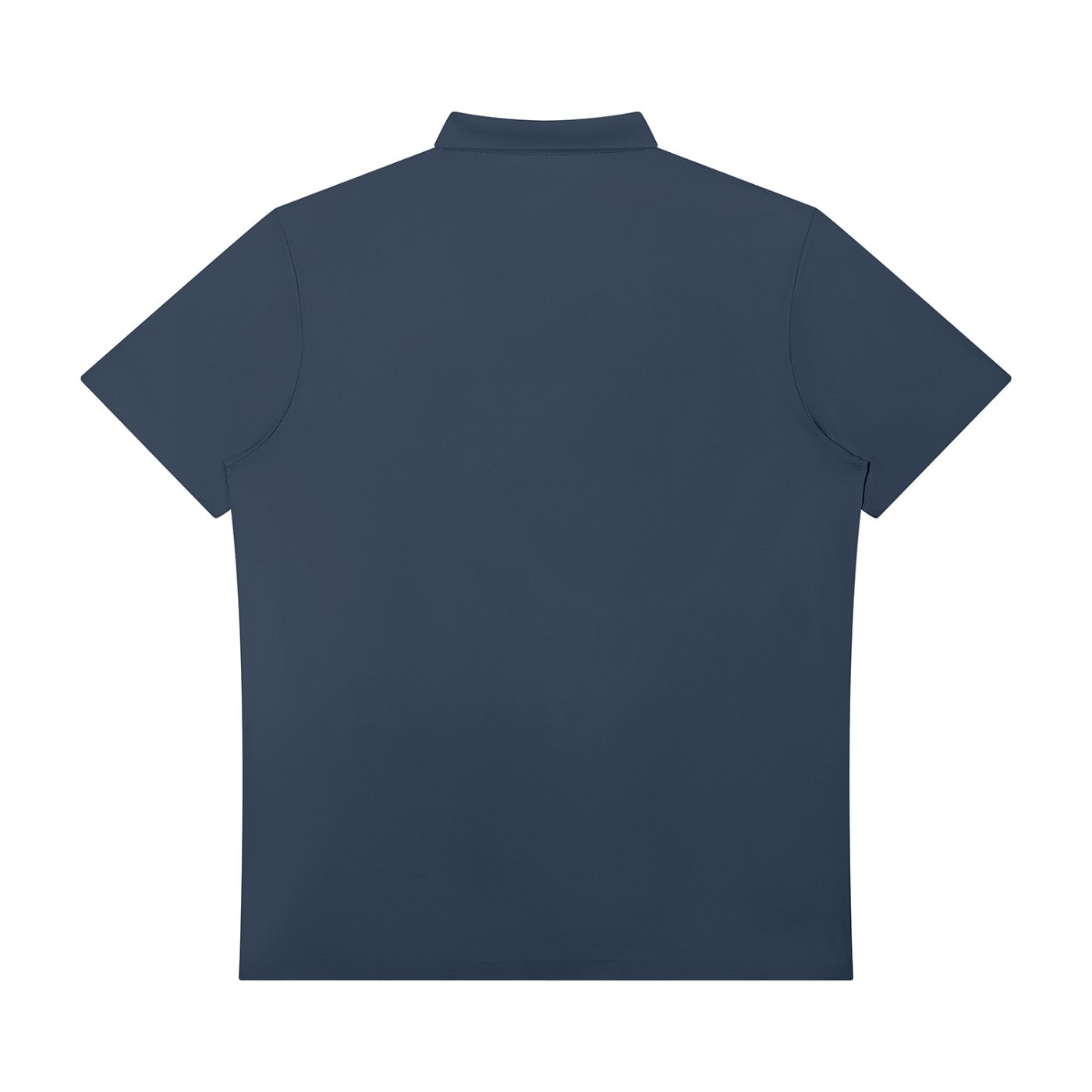 Back view of a navy blue Urban Fashion & Streetwear | Craftklart performance polo shirt with a slim-fit design.