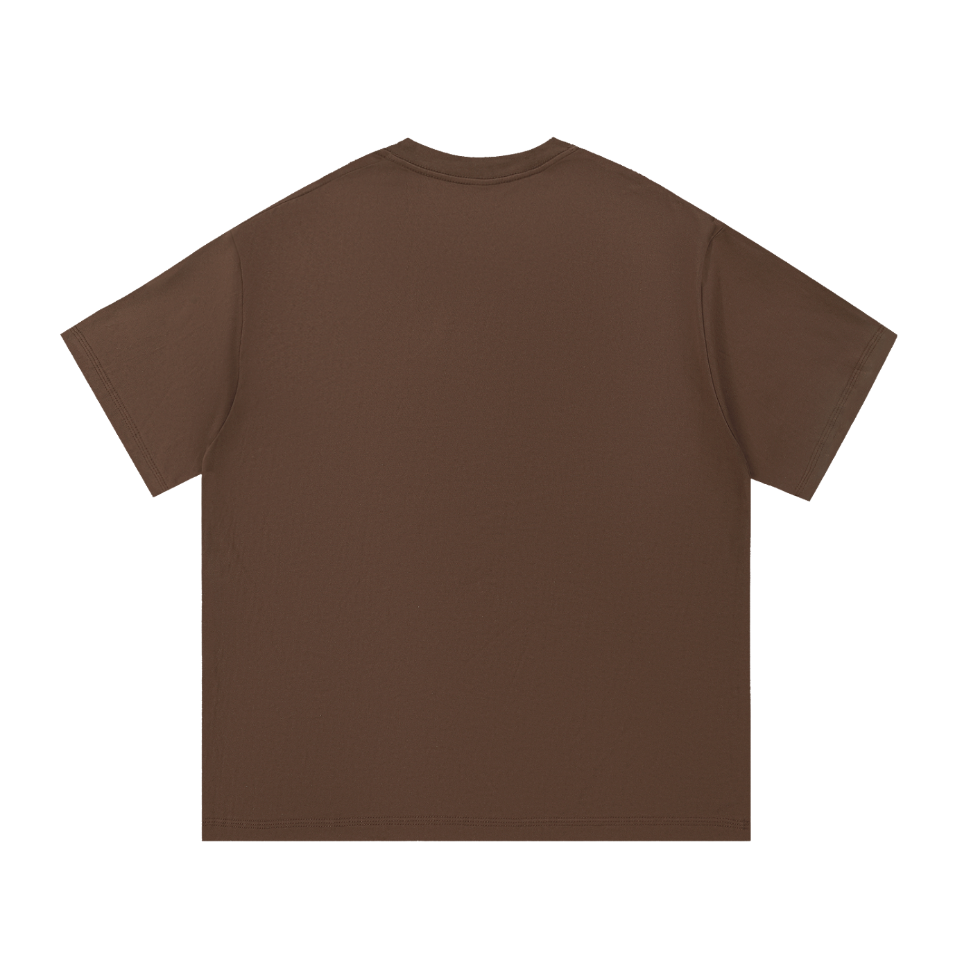 Back view of a plain brown unisex cotton t-shirt by Urban Fashion & Streetwear | Craftklart with a round neck.