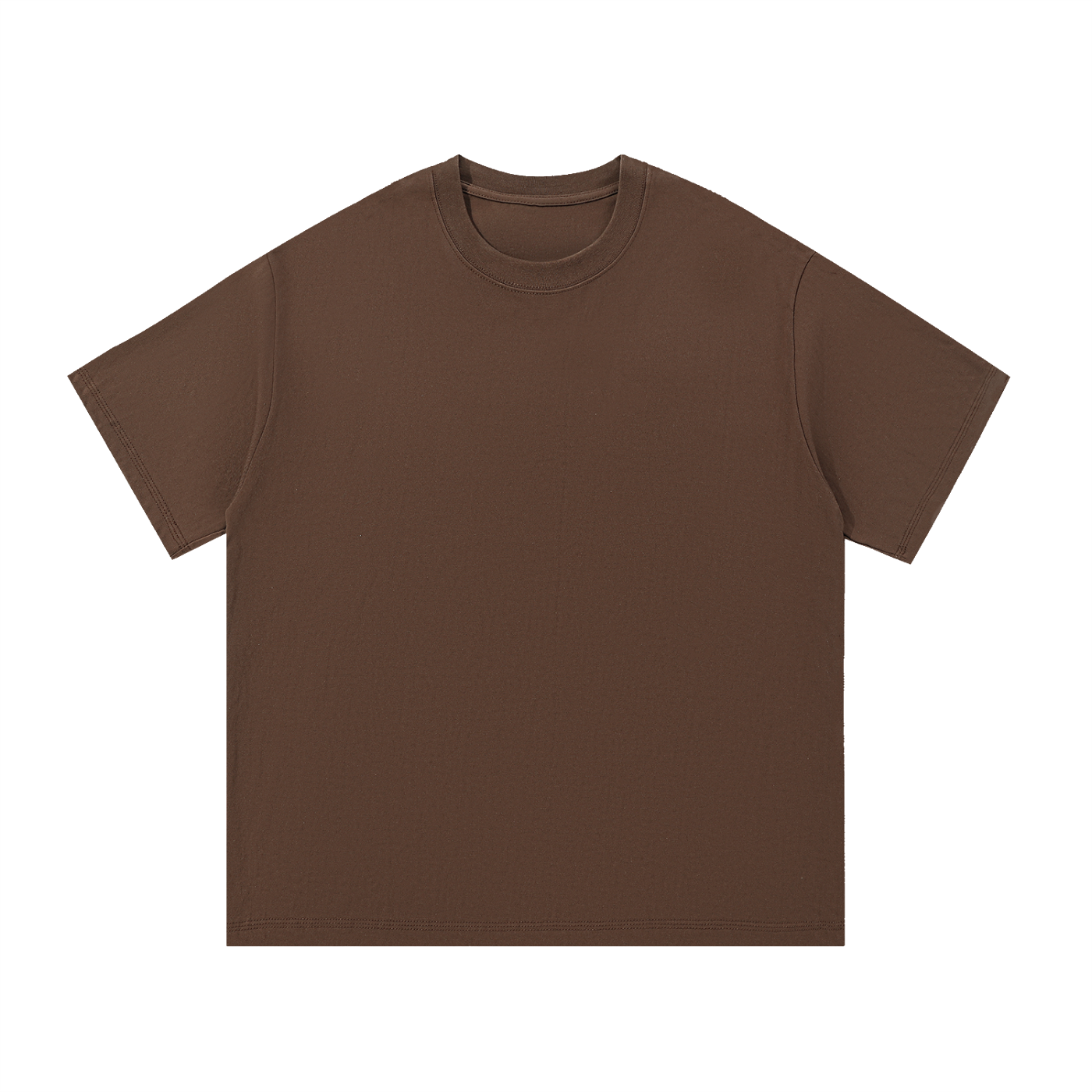 Urban Fashion & Streetwear | Craftklart brown heavy cotton unisex t-shirt with a round neck and loose fit.