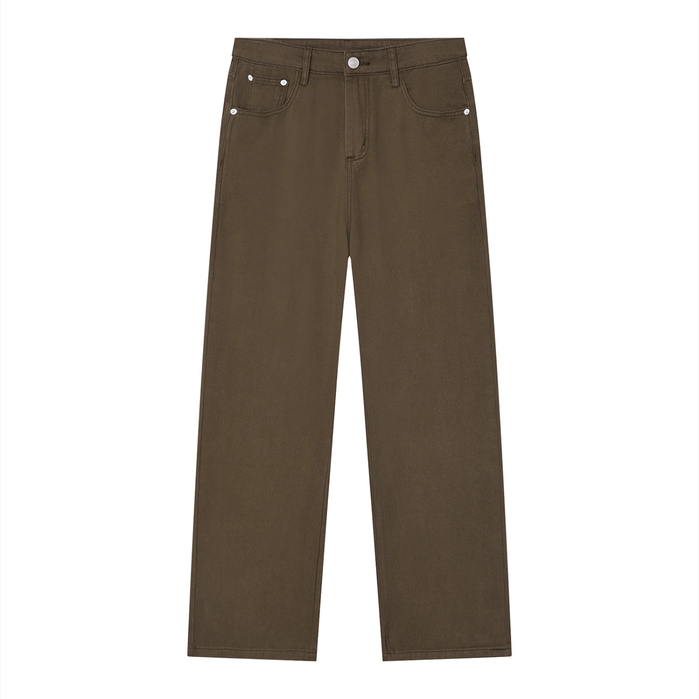 Urban Fashion & Streetwear | Craftklart brown vintage wash straight leg jeans in heavyweight cotton.