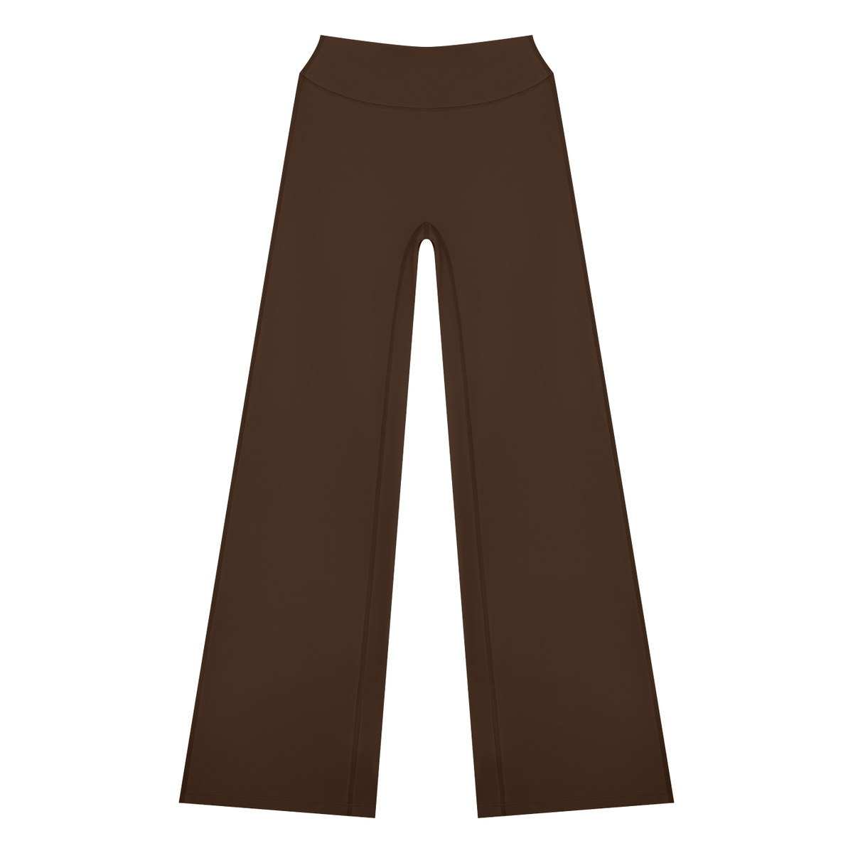 Urban Fashion & Streetwear | Craftklart high rise yoga pants in dark brown nylon blend with a straight leg silhouette.