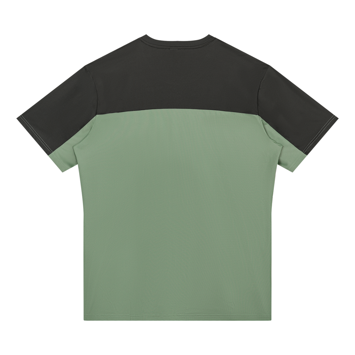 Urban Fashion & Streetwear | Craftklart men's color block performance t-shirt in sage green and black polyester blend