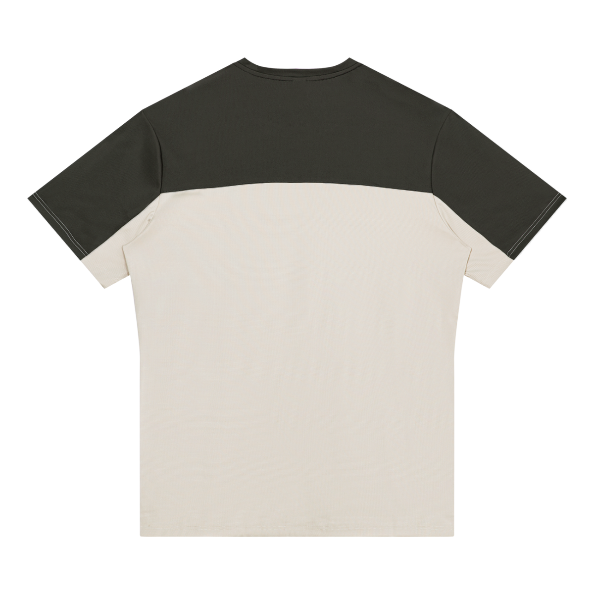Urban Fashion & Streetwear | Craftklart men's color block performance t-shirt in olive green and beige polyester blend