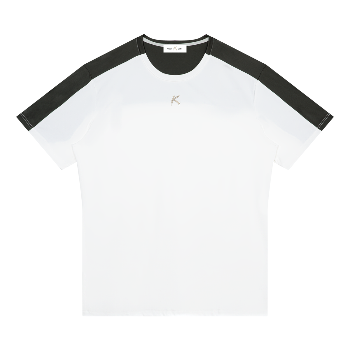 Urban Fashion & Streetwear | Craftklart men's white and black color block performance t-shirt with raglan sleeves.