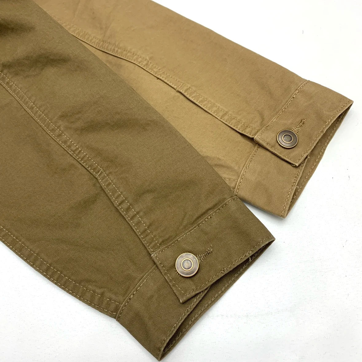 Urban Fashion & Streetwear | Craftklart men's cotton workwear jacket sleeves in tan and brown with button cuffs