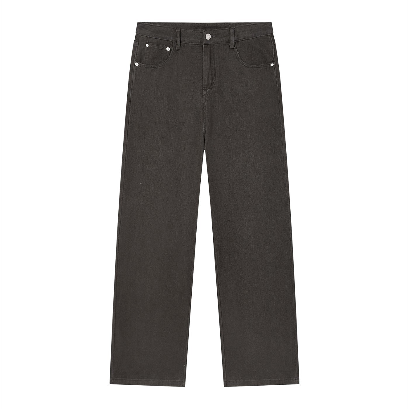 Urban Fashion & Streetwear | Craftklart dark gray straight leg jeans in heavyweight cotton with a vintage wash.