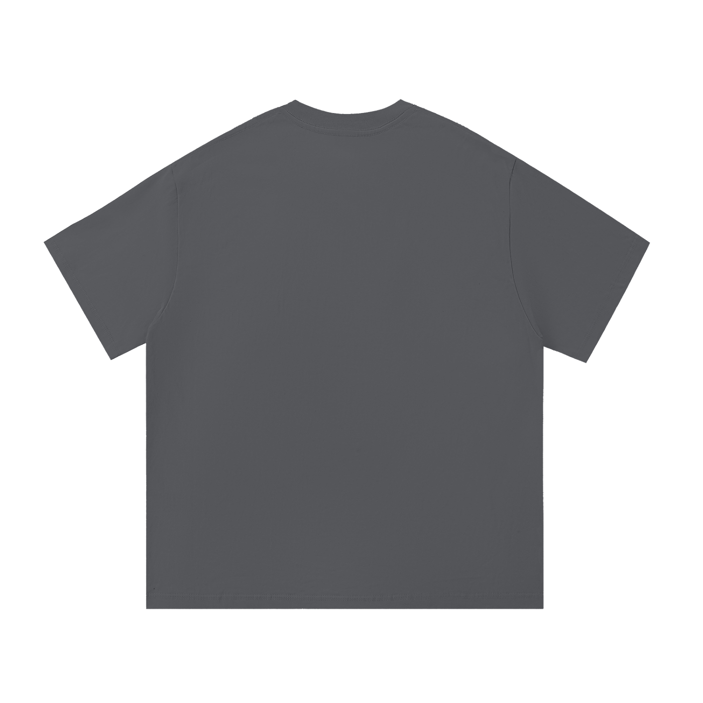 Back view of a plain charcoal grey unisex cotton t-shirt from Urban Fashion & Streetwear | Craftklart