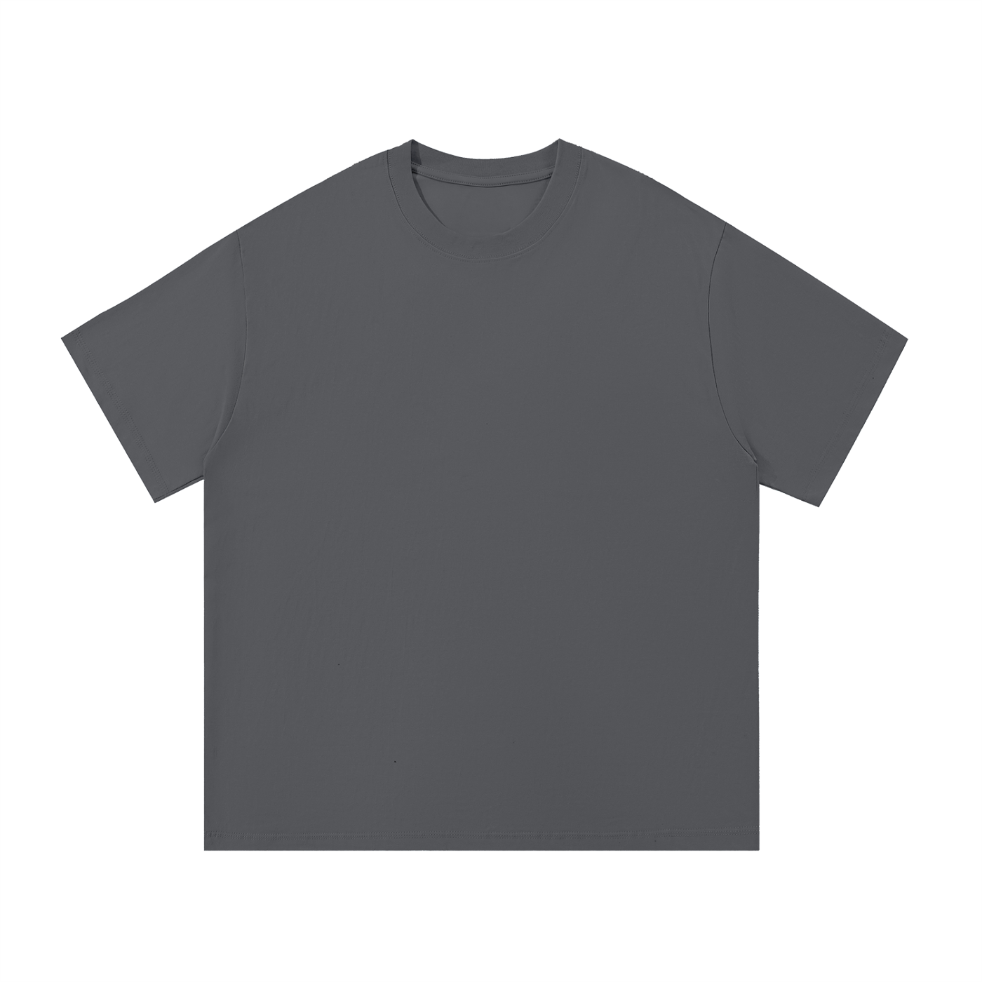 Urban Fashion & Streetwear | Craftklart plain dark grey unisex cotton t-shirt with a round neck and loose fit.