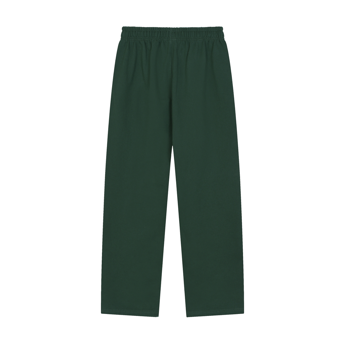 Urban Fashion & Streetwear | Craftklart dark green straight-leg sweatpants with an elastic waistband and drawstring.